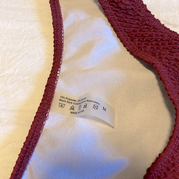 NWOT Dark Red String Bikini - Picture 9 of 9